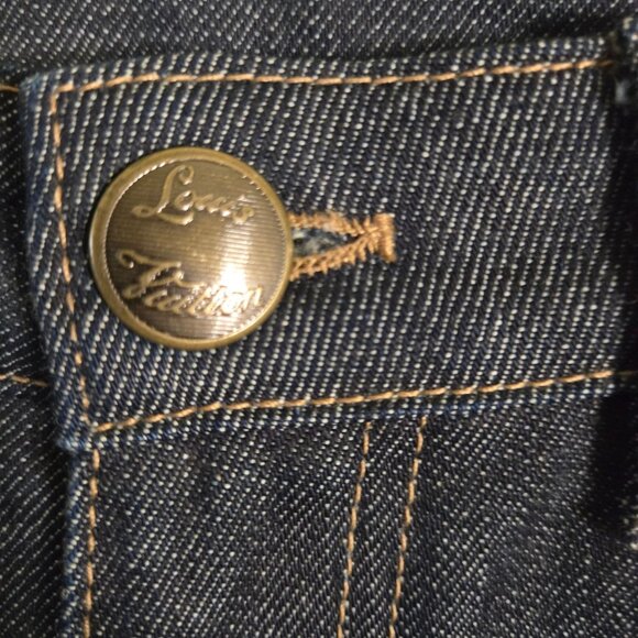 Louis Vuitton Straight Leg Dark Denim Jeans Flap Pocket Logo Size 44/10 - Picture 8 of 14